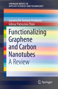 Cover image: Functionalizing Graphene and Carbon Nanotubes 9783319351094