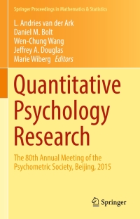 Cover image: Quantitative Psychology Research 9783319387574