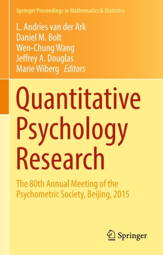 表紙画像: Quantitative Psychology Research 9783319387574