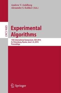 Cover image: Experimental Algorithms 9783319388502
