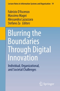 Cover image: Blurring the Boundaries Through Digital Innovation 9783319389738