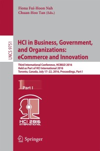 Cover image: HCI in Business, Government, and Organizations: eCommerce and Innovation 9783319393957