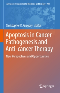 Imagen de portada: Apoptosis in Cancer Pathogenesis and Anti-cancer Therapy 9783319394046