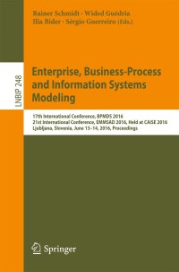 Cover image: Enterprise, Business-Process and Information Systems Modeling 9783319394282
