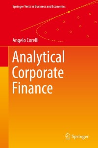 Cover image: Analytical Corporate Finance 9783319395487