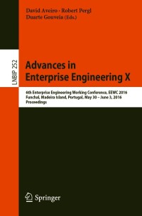 Cover image: Advances in Enterprise Engineering X 9783319395661