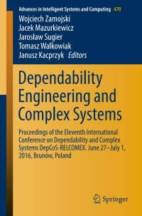 Immagine di copertina: Dependability Engineering and Complex Systems 9783319396385