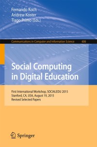 Immagine di copertina: Social Computing in Digital Education 9783319396712