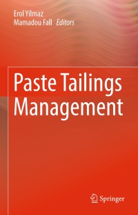Cover image: Paste Tailings Management 9783319396804