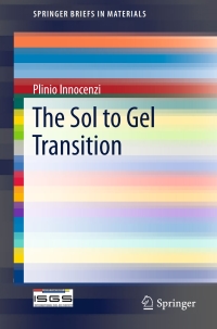Cover image: The Sol to Gel Transition 9783319397160