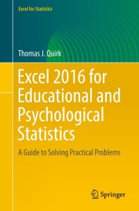 Imagen de portada: Excel 2016 for Educational and Psychological Statistics 9783319397191