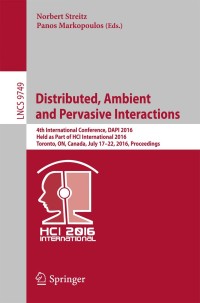 Cover image: Distributed, Ambient and Pervasive Interactions 9783319398617