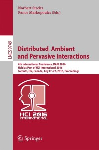 Imagen de portada: Distributed, Ambient and Pervasive Interactions 9783319398617