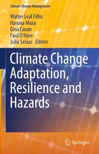 Immagine di copertina: Climate Change Adaptation, Resilience and Hazards 9783319398792
