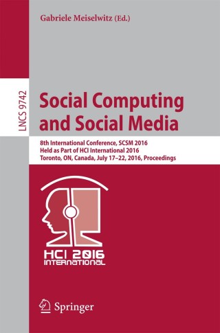 Omslagafbeelding: Social Computing and Social Media 9783319399096