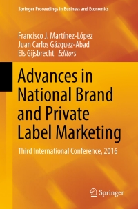 Imagen de portada: Advances in National Brand and Private Label Marketing 9783319399454