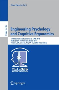 Cover image: Engineering Psychology and Cognitive Ergonomics 9783319400297