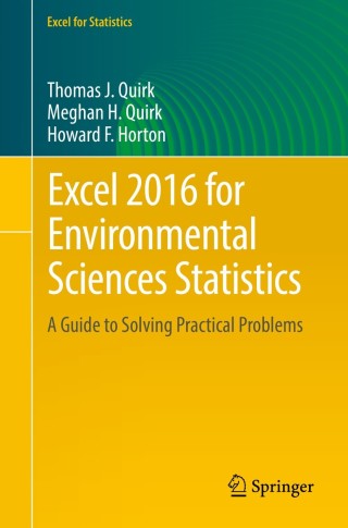 Cover image: Excel 2016 for Environmental Sciences Statistics 9783319400563