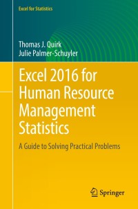 Imagen de portada: Excel 2016 for Human Resource Management Statistics 9783319400624