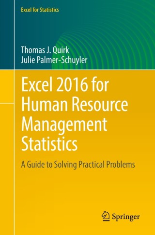 صورة الغلاف: Excel 2016 for Human Resource Management Statistics 9783319400624