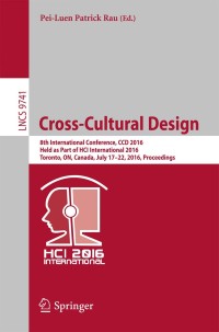 Cover image: Cross-Cultural Design 9783319400921