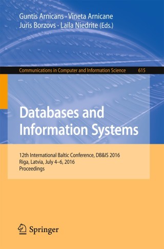 Cover image: Databases and Information Systems 9783319401799