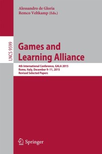 Cover image: Games and Learning Alliance 9783319402154
