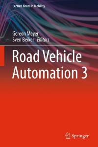 Cover image: Road Vehicle Automation 3 9783319405025
