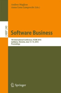 Cover image: Software Business 9783319405148