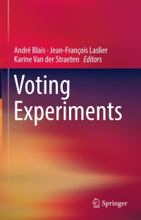 Cover image: Voting Experiments 9783319405711