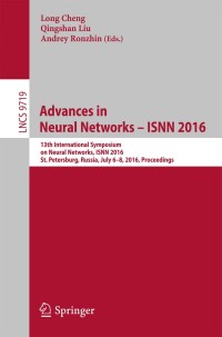 Imagen de portada: Advances in Neural Networks – ISNN 2016 9783319406626
