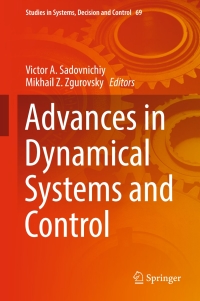 Cover image: Advances in Dynamical Systems and Control 9783319406725