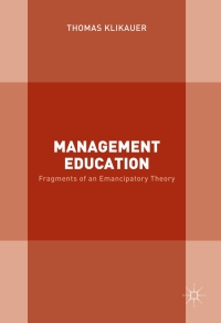 Cover image: Management Education 9783319407777