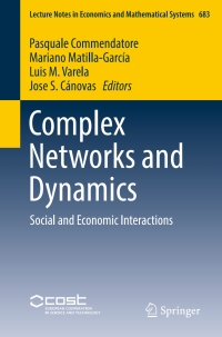 صورة الغلاف: Complex Networks and Dynamics 9783319408019