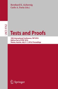 Cover image: Tests and Proofs 9783319411347