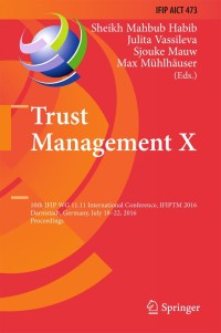 Imagen de portada: Trust Management X 9783319413532