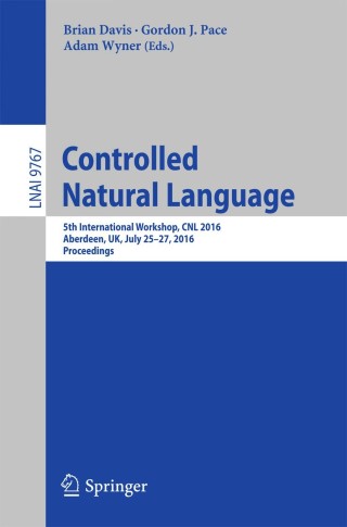 Cover image: Controlled Natural Language 9783319414973