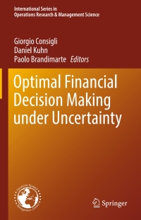 Cover image: Optimal Financial Decision Making under Uncertainty 9783319416113