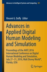 Titelbild: Advances in Applied Digital Human Modeling and Simulation 9783319416267