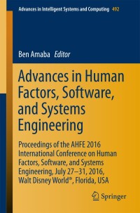 Imagen de portada: Advances in Human Factors, Software, and Systems Engineering 9783319419343