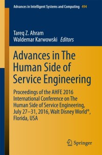 Cover image: Advances in The Human Side of Service Engineering 9783319419466