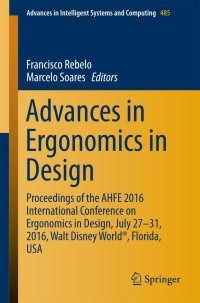 صورة الغلاف: Advances in Ergonomics in Design 9783319419824
