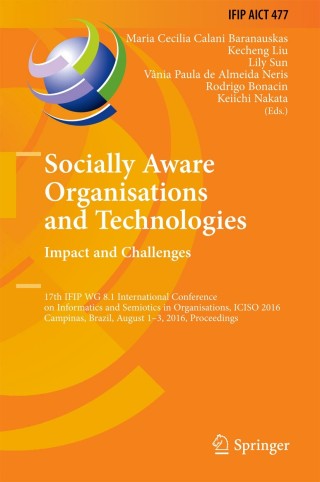 Imagen de portada: Socially Aware Organisations and Technologies. Impact and Challenges 9783319421018