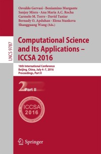 Cover image: Computational Science and Its Applications – ICCSA 2016 9783319421070