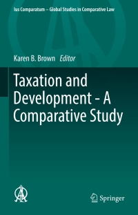 Cover image: Taxation and Development - A Comparative Study 9783319421551