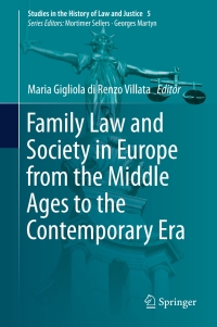 Immagine di copertina: Family Law and Society in Europe from the Middle Ages to the Contemporary Era 9783319422879