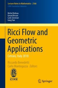 Cover image: Ricci Flow and Geometric Applications 9783319423500