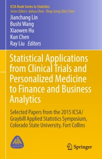 Immagine di copertina: Statistical Applications from Clinical Trials and Personalized Medicine to Finance and Business Analytics 9783319425672