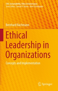 Cover image: Ethical Leadership in Organizations 9783319429410