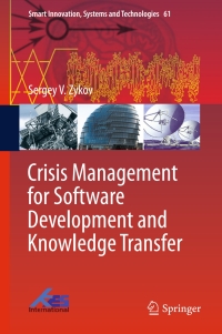 Cover image: Crisis Management for Software Development and Knowledge Transfer 9783319429656